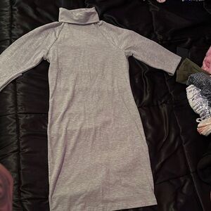 Gray Turtleneck Dress